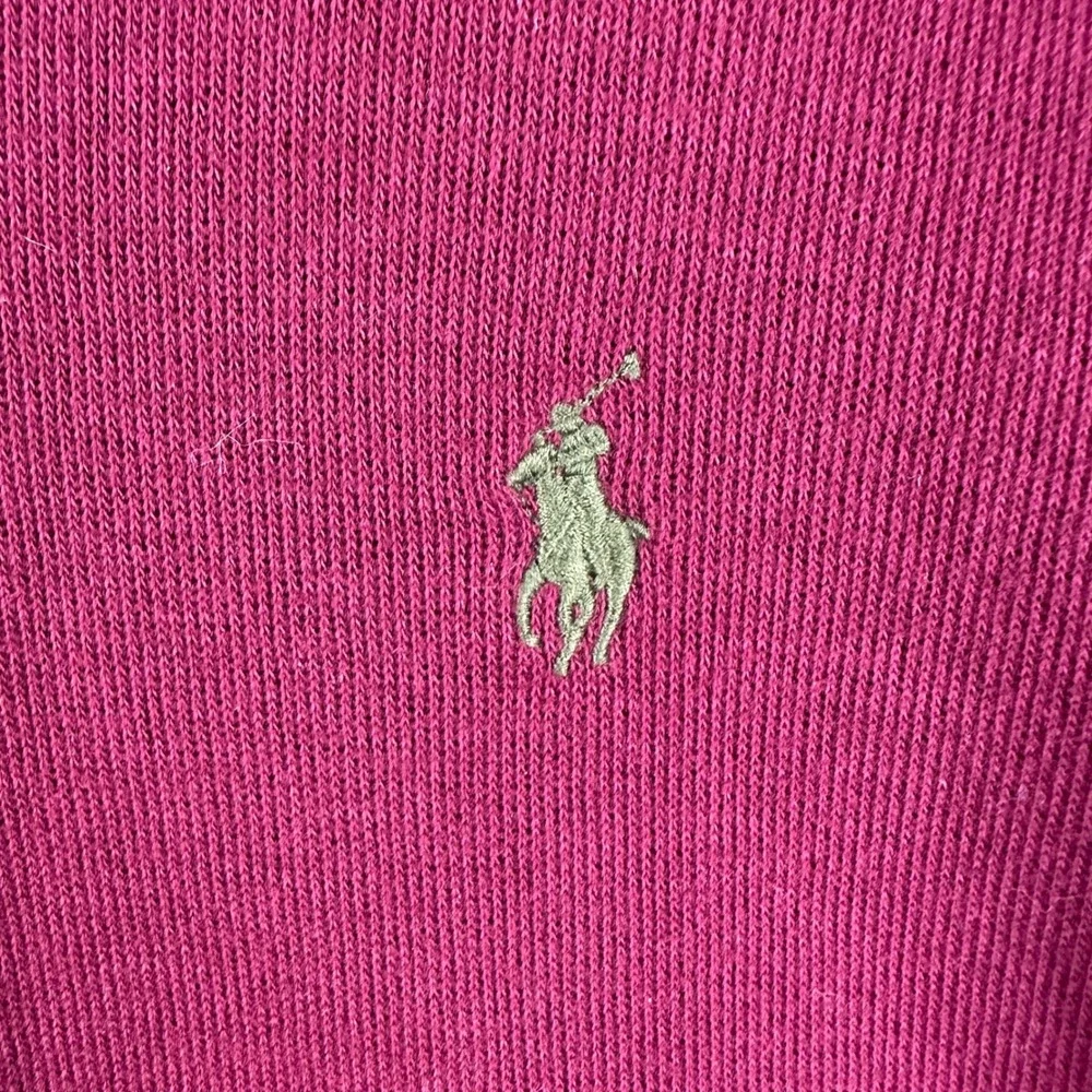 Polo Ralph Lauren Estate Rib Quarter Zip Pullover Maroon Burgundy Mens Large